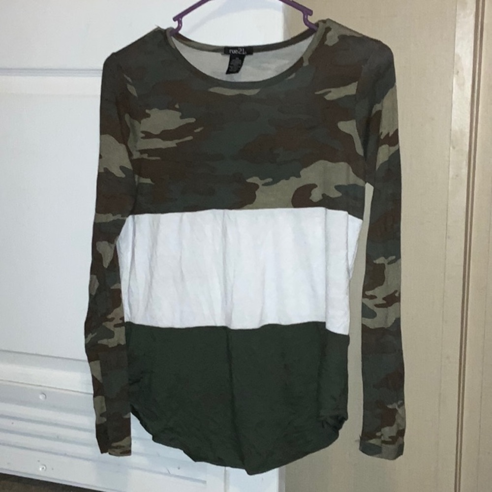 Multi-Camo Colored Long Sleeve Shirt